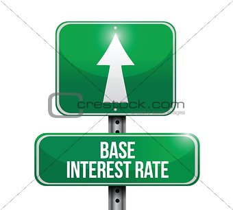 base interest rate road sign illustrations