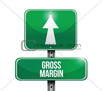 gross margin road sign illustration design
