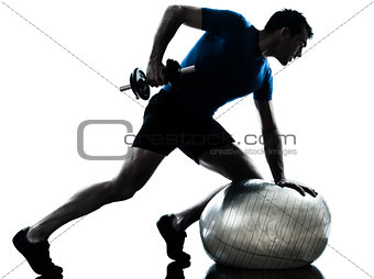 man exercising weight training workout fitness posture