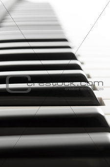 Closeup of piano