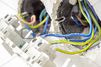 Switch with electrical wires
