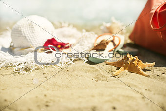 Collection of beach items