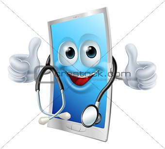 Doctor phone with stethoscope