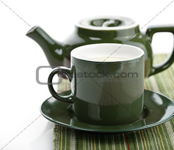Green Tea Pot And Cup