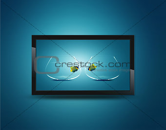 Black LCD tv