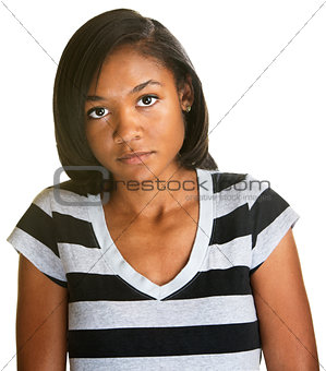Cute Teenager in Striped Shirt
