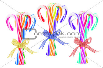 Bundles of Colorful Candy Canes 