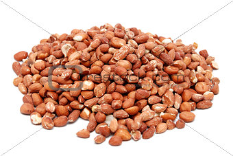 Pile of shelled peanuts
