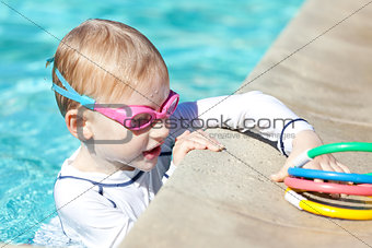 boy at the pool