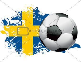 Sweden Soccer Grunge Design