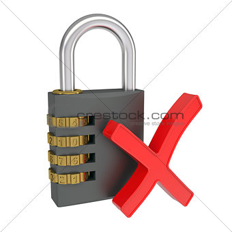 Combination lock and the sign ban