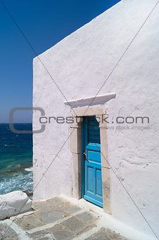 A blue door in Mykonos