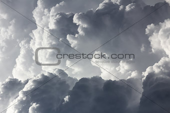 Closeup storm clouds