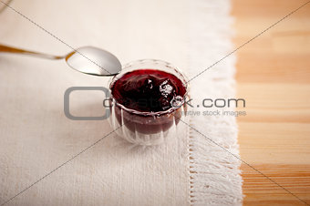 berry jam bowl closeup