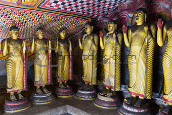 Buddha statues in Dambulla, Sri Lanka