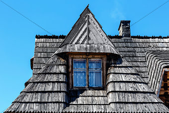 Traditional sloping roof in Zakopane