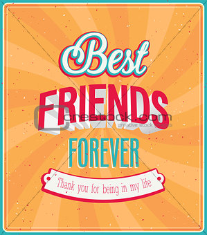 Best friends forever typographic design.