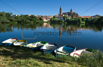 Boats next in front of Salamanca