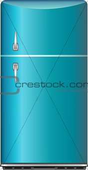 Blue refrigerator