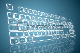 Virtual keyboard in perspective