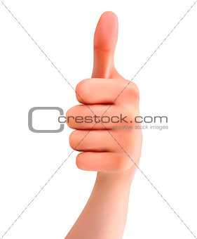 Hand with thumb. Vector