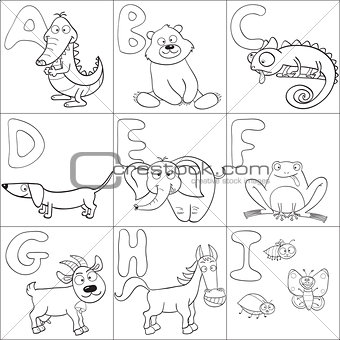Coloring book with alphabet 1
