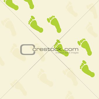 Baby foot prints.