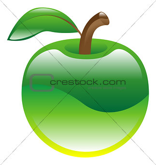 Illustration of apple fruit icon clipart