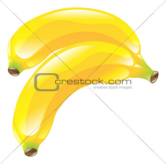 Illustration of banana fruit icon clipart
