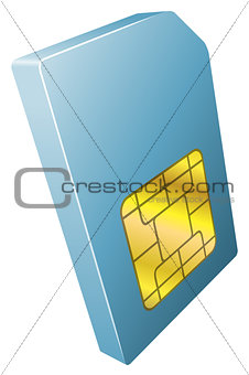 Illustration of mobile phone sim card icon