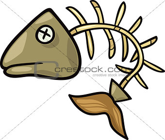 fish bone clip art cartoon illustration