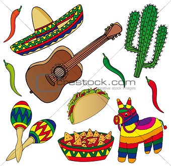 Set of various Mexican images