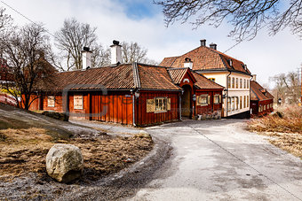 Traditional Swedish Houses in Skansen National Park, Stockholm, 