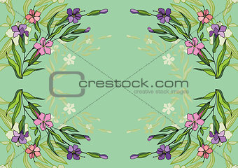 Abstract flowers with background