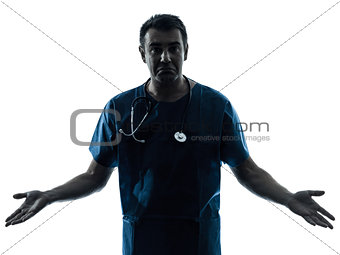 ignorant doctor man silhouette portrait
