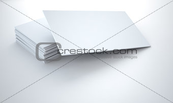 empty cardboard tablets on a white background