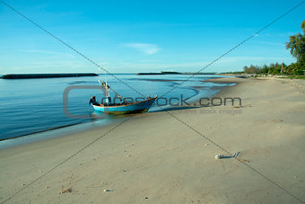 Fishing boat on beach