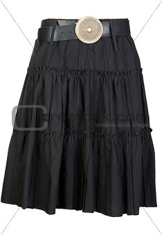 black fabric ladies skirt