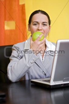A bite in apple