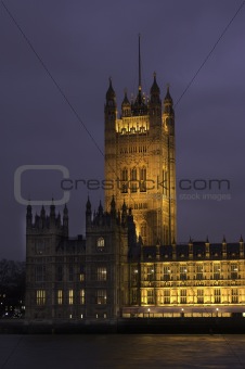 London - parliament, waterfront