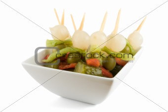 Sticks with exotic vegetables