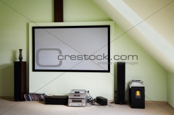 Modern house cinema