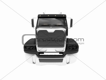 Bigtruck isolated black front view 