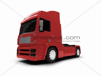 Bigtruck isolated red front view 