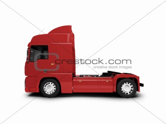 Bigtruck isolated red side view