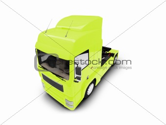 Bigtruck isolated yellow front view 