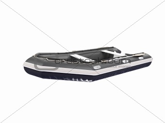 Boat isolated front view