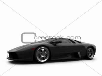 Sports car isolated front view