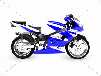 isolated motorcycle side view
