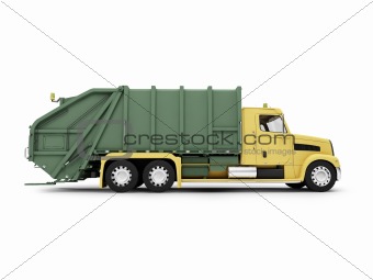 Trashcar isolated side view
